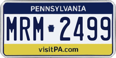 PA license plate MRM2499