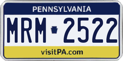 PA license plate MRM2522