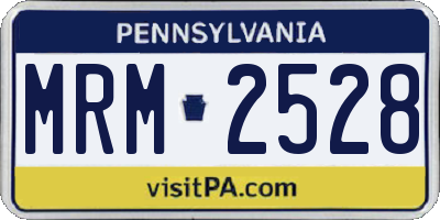 PA license plate MRM2528