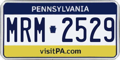 PA license plate MRM2529