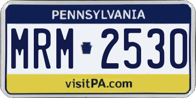 PA license plate MRM2530