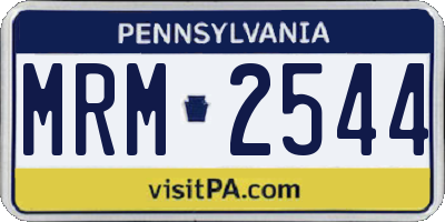 PA license plate MRM2544