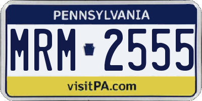 PA license plate MRM2555