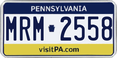 PA license plate MRM2558