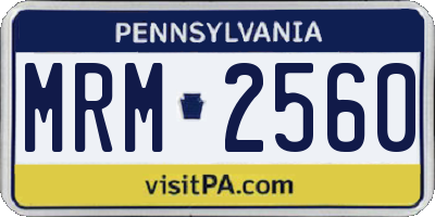 PA license plate MRM2560