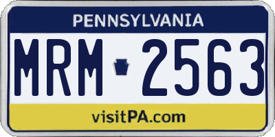 PA license plate MRM2563