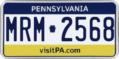 PA license plate MRM2568