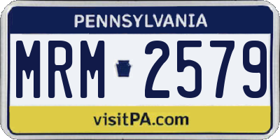 PA license plate MRM2579
