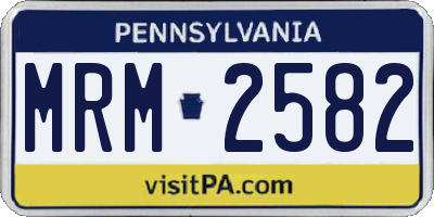 PA license plate MRM2582