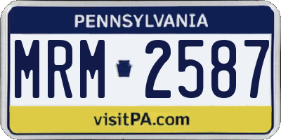 PA license plate MRM2587