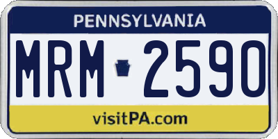 PA license plate MRM2590