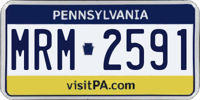 PA license plate MRM2591