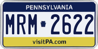 PA license plate MRM2622