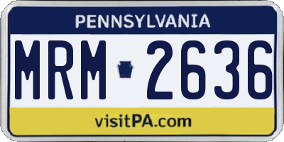 PA license plate MRM2636