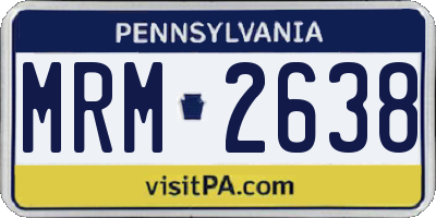 PA license plate MRM2638