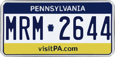 PA license plate MRM2644