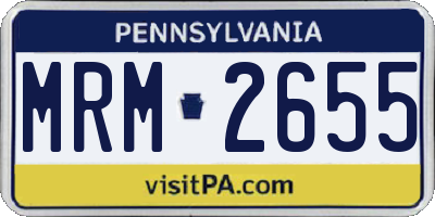 PA license plate MRM2655