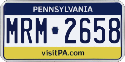 PA license plate MRM2658