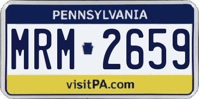 PA license plate MRM2659