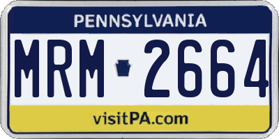 PA license plate MRM2664