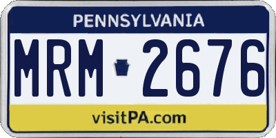 PA license plate MRM2676