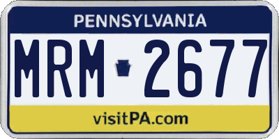 PA license plate MRM2677