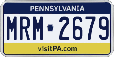 PA license plate MRM2679