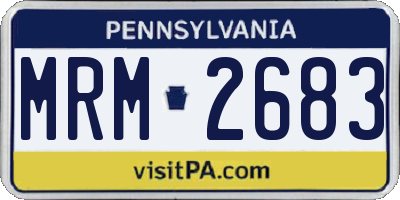 PA license plate MRM2683