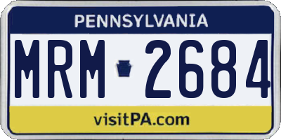 PA license plate MRM2684
