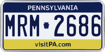PA license plate MRM2686