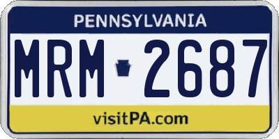PA license plate MRM2687