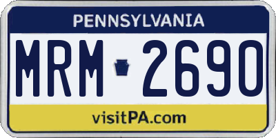 PA license plate MRM2690