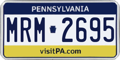 PA license plate MRM2695
