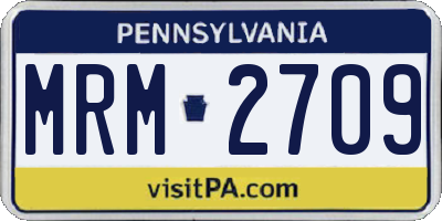PA license plate MRM2709