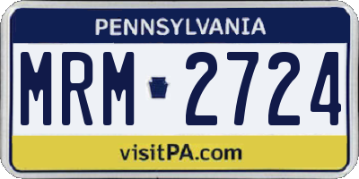 PA license plate MRM2724