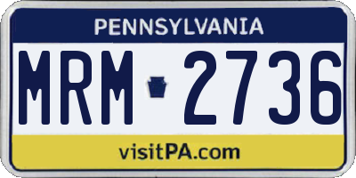 PA license plate MRM2736