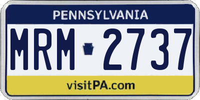 PA license plate MRM2737