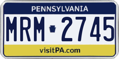 PA license plate MRM2745