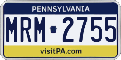 PA license plate MRM2755