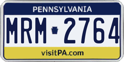 PA license plate MRM2764