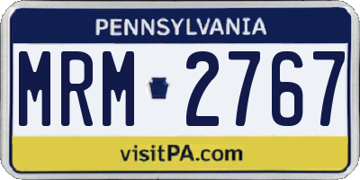 PA license plate MRM2767