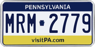 PA license plate MRM2779