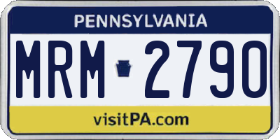 PA license plate MRM2790