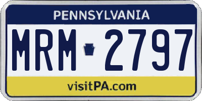 PA license plate MRM2797