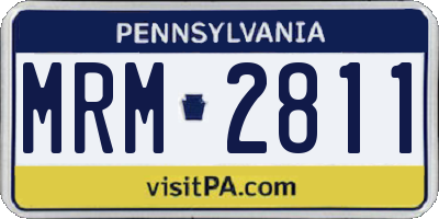 PA license plate MRM2811