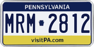 PA license plate MRM2812