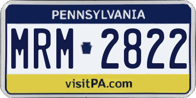 PA license plate MRM2822
