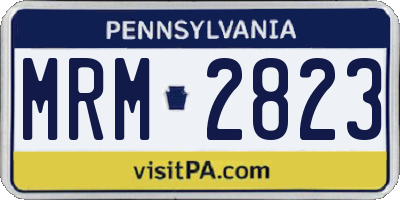PA license plate MRM2823
