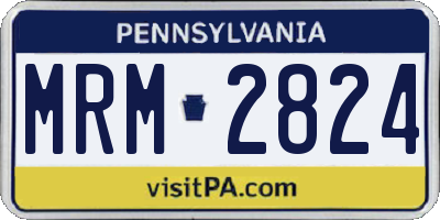 PA license plate MRM2824