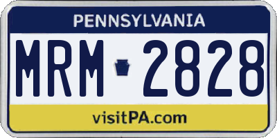 PA license plate MRM2828